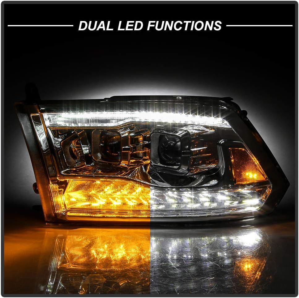 Chrome Housing LED Projector Headlights Assembly T20054