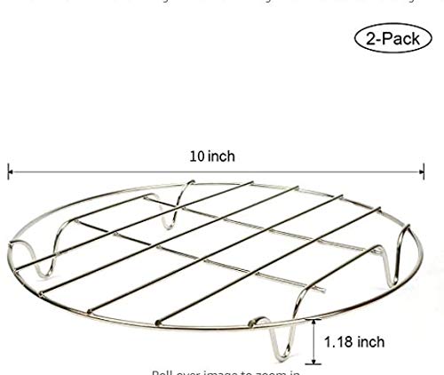 2 Pack 8" Stainless Steel Round Cooking Racks F488196