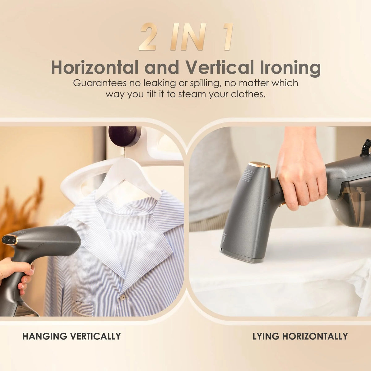 1500W Garment Steamer with 300ml Detachable Tank B447
