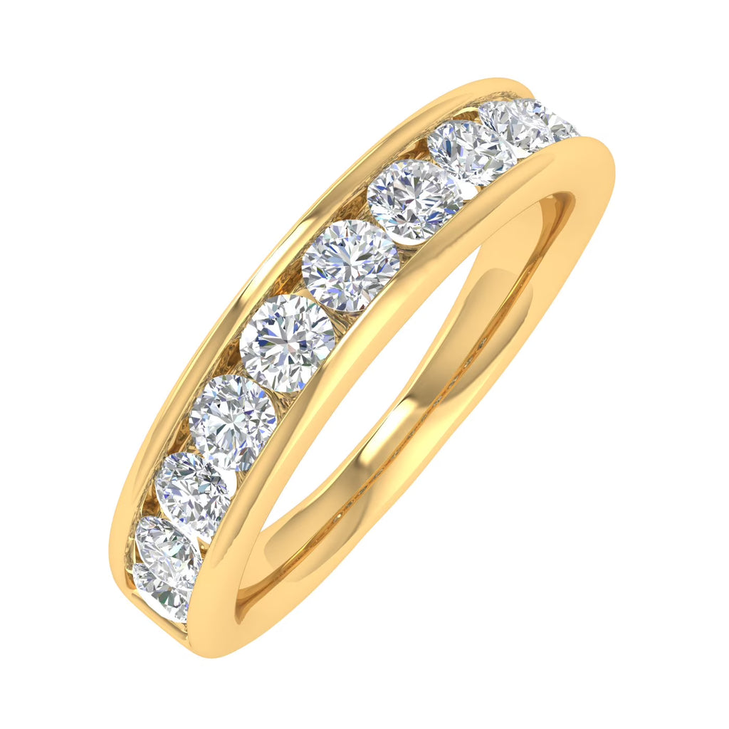 14K Yellow Gold Diamond Wedding Band Ring S577