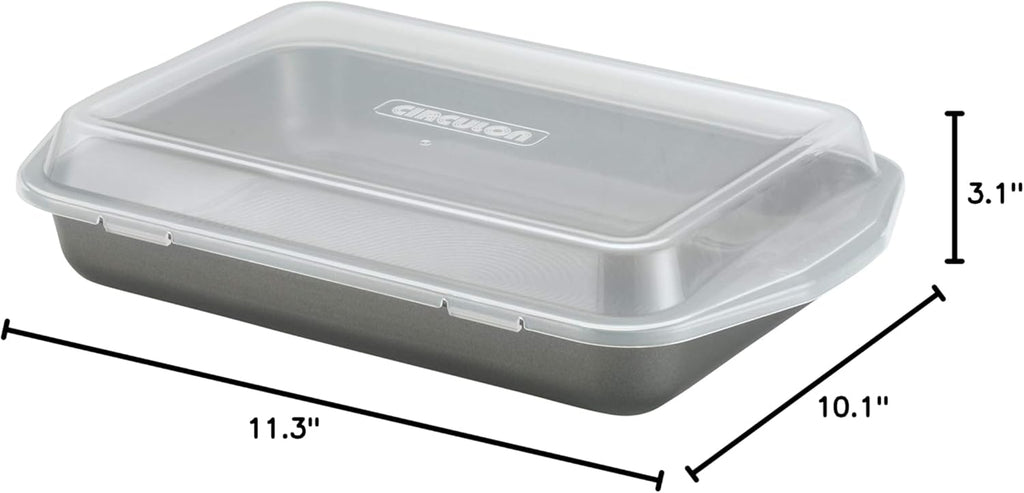 Nonstick Baking Pan With Lid, Rectangle - 9 Inch x 13 Inch, Gray P8820