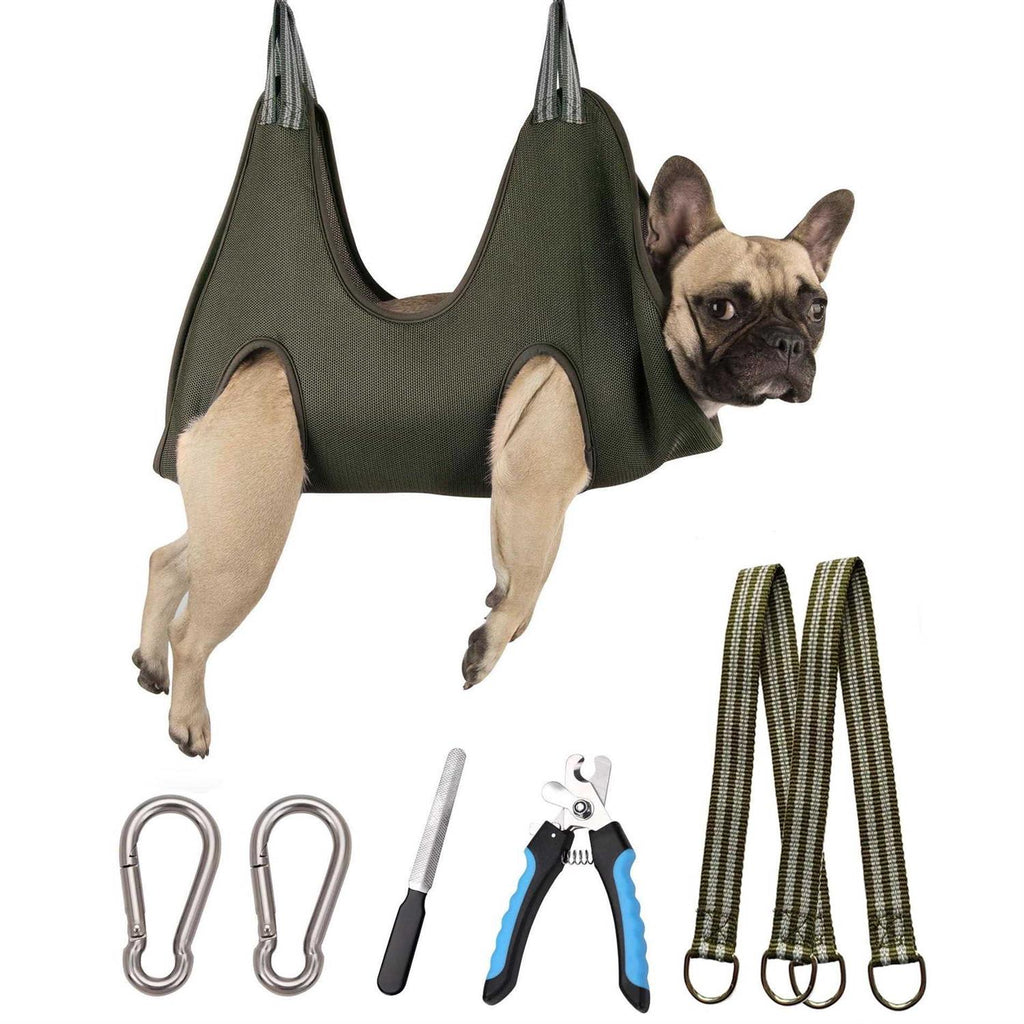 10 in 1 Pet Grooming Hammock Harness with Nail Clippers W463