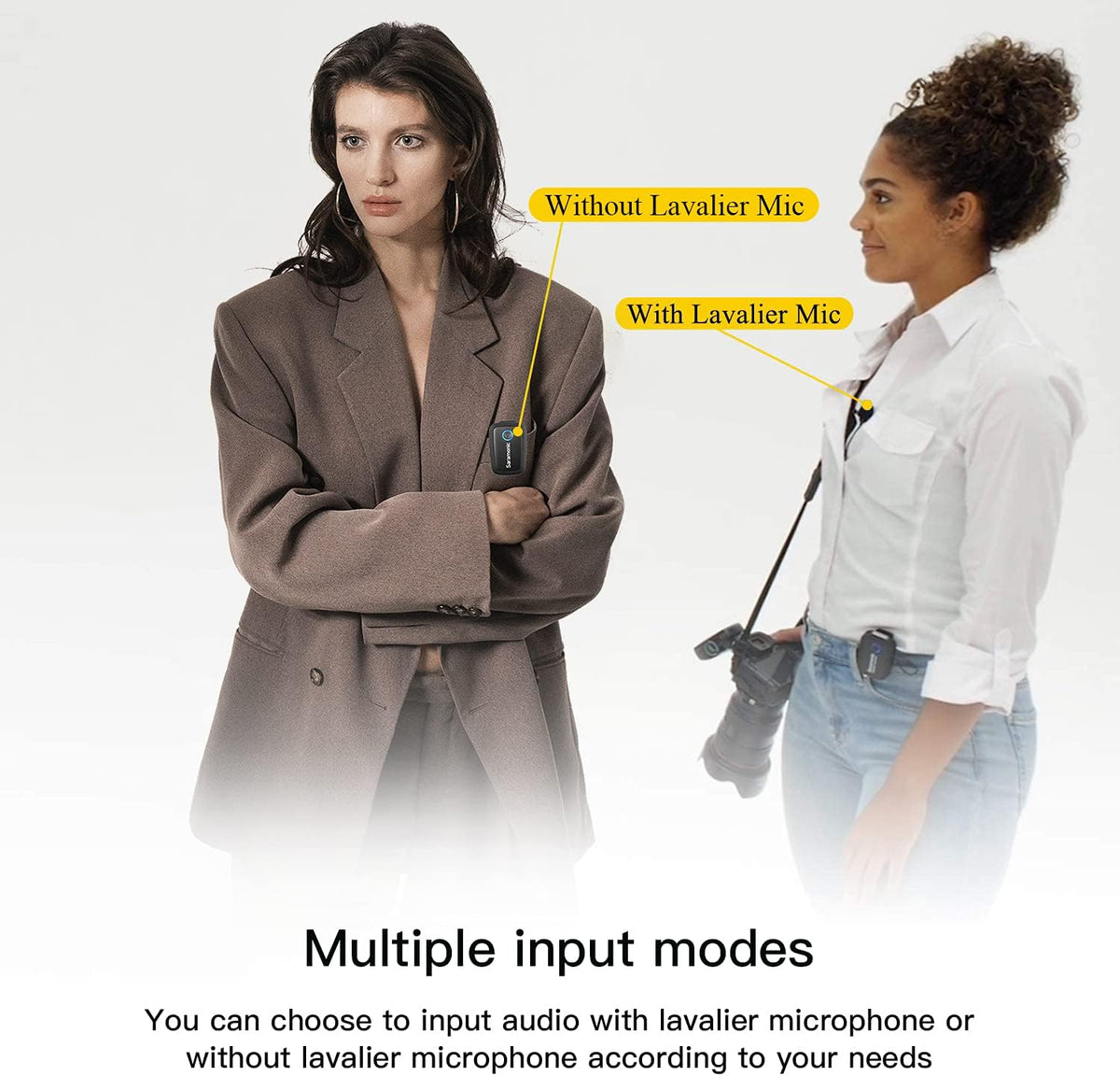 Wireless Lavalier Microphone for Camera DSLR Android iOS Phone Video P4302