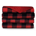 50 Inch x 60 Inch Microplush Heated Throw Blanket in Red Plaid P46710
