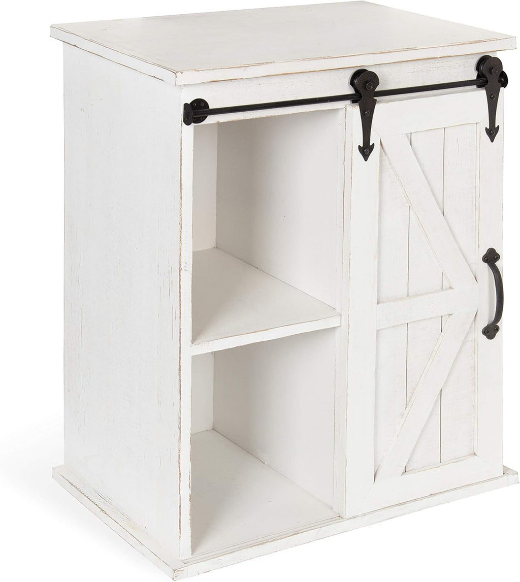 Wooden Freestanding Storage Cabinet with Sliding Barn Door E980607