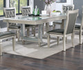 Silver Hue Glass Rectangle Dining Table C496