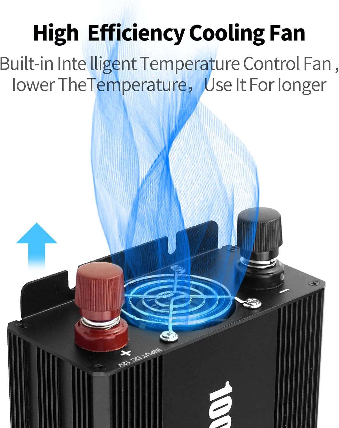 1000W Power Inverter 12V DC to 110V AC Converter with 3 AC Sockets S867233