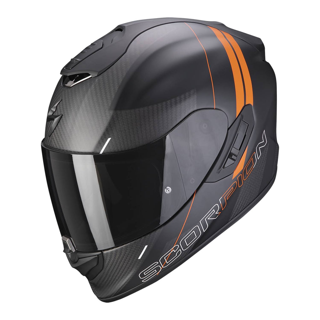 Matt black-orange Carbon Fiber Motorcycle Helmet B801073