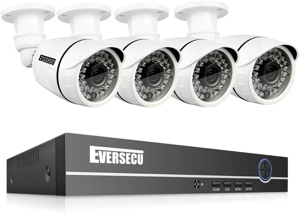 4 Channel 1080P DVR Security Camera System with 4 Weatherproof Cameras K652303