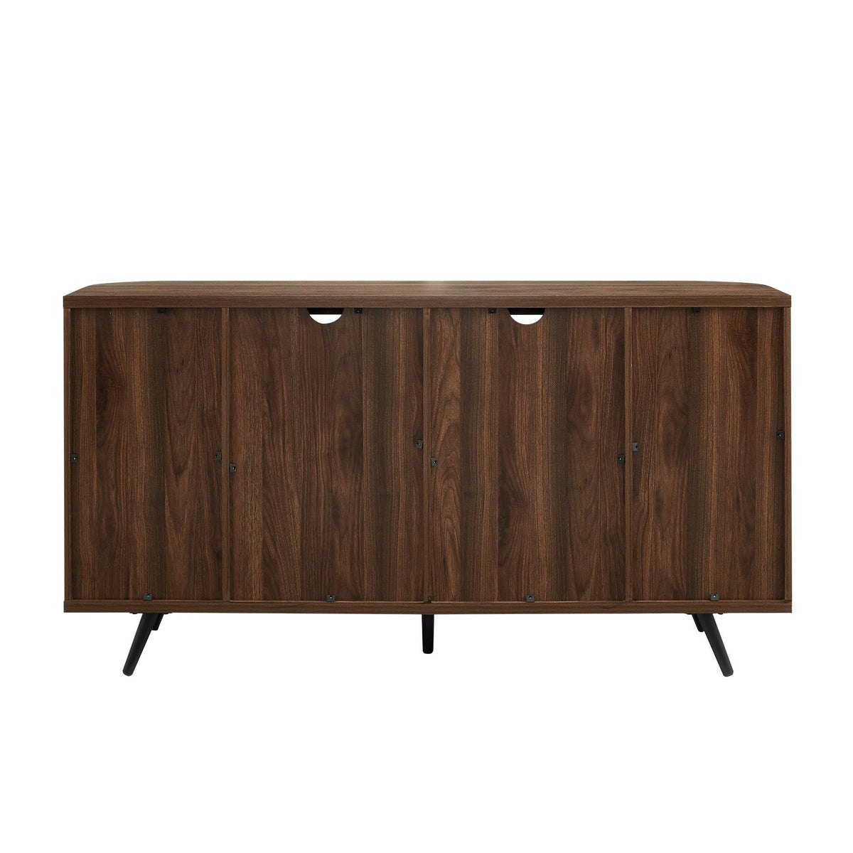 Dark Walnut Curved Edge Glass Door Sideboard J485