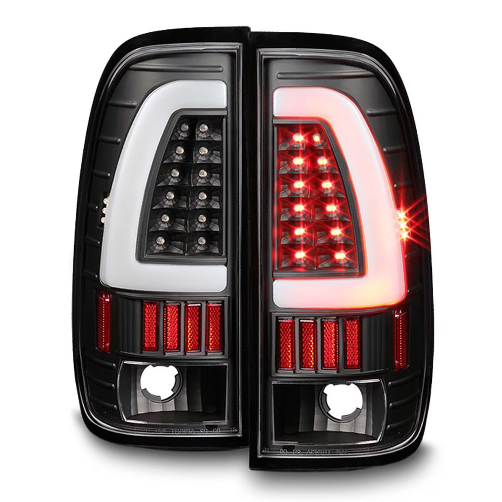 Black LED Tube Style Taillights Pair Set K353654