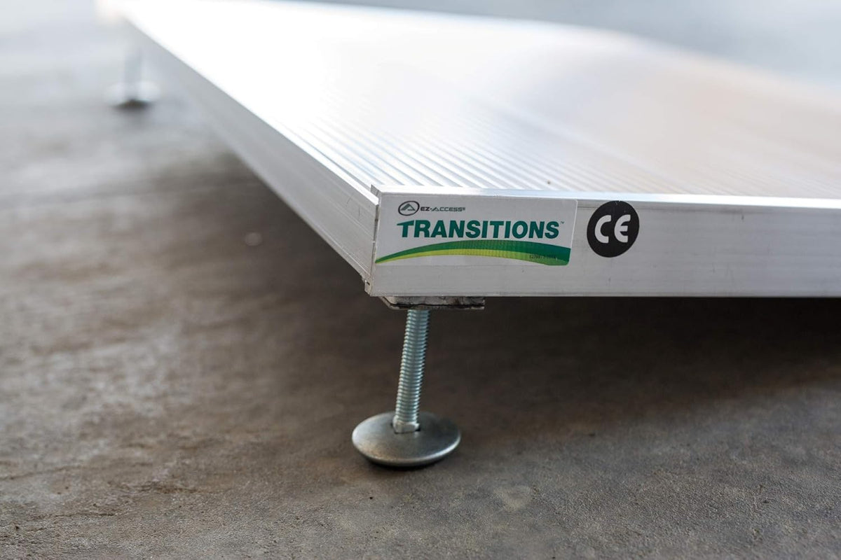 Aluminum Threshold Ramp with Adjustable Height, 12" L x 36" W, Pack of 2 F2524