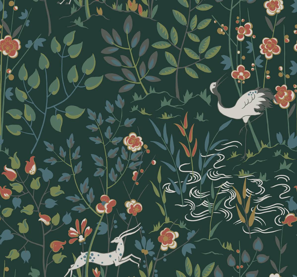 Dark Green Aspen Wallpaper Q685256