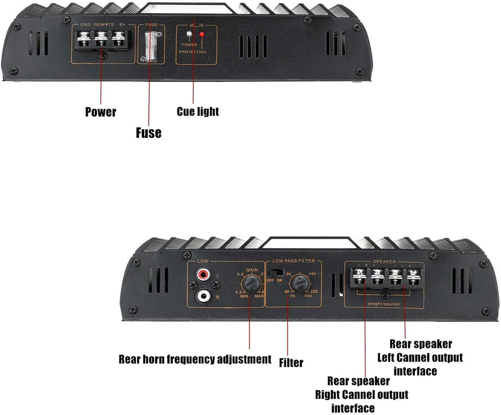 2 Channel 2200W Car Amplifier Pack of 2 E661422