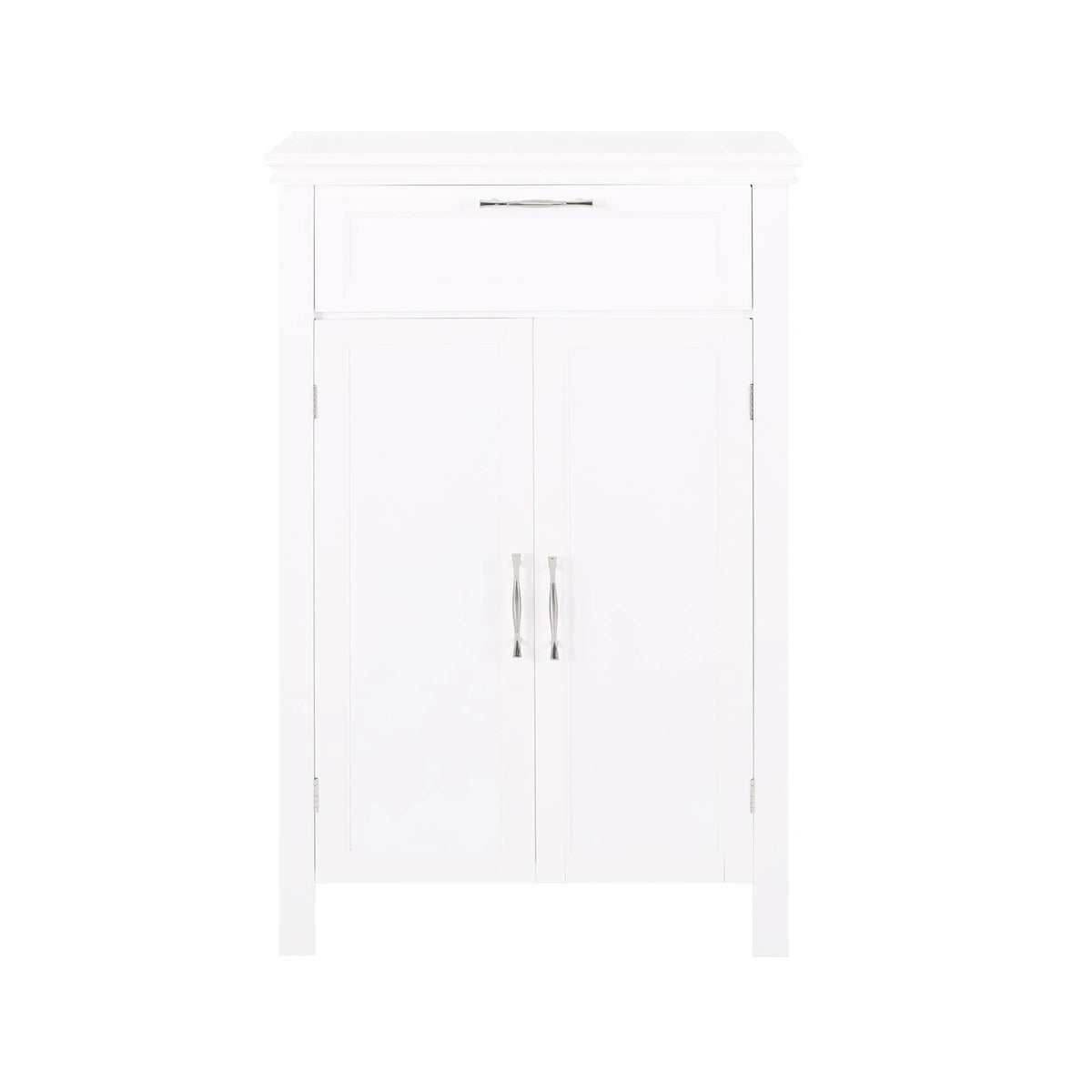 Grey Manufactured Wood 2 Door Floor Storage Cabinet with Drawer M290