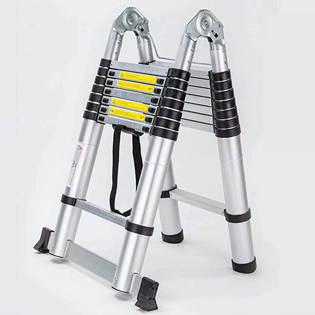 16.5FT Aluminum Telescoping Extension Ladder 330lbs Q55981