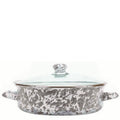 5 Qt Porcelain-Coated Steel Saute Pan with Glass Lid U90896