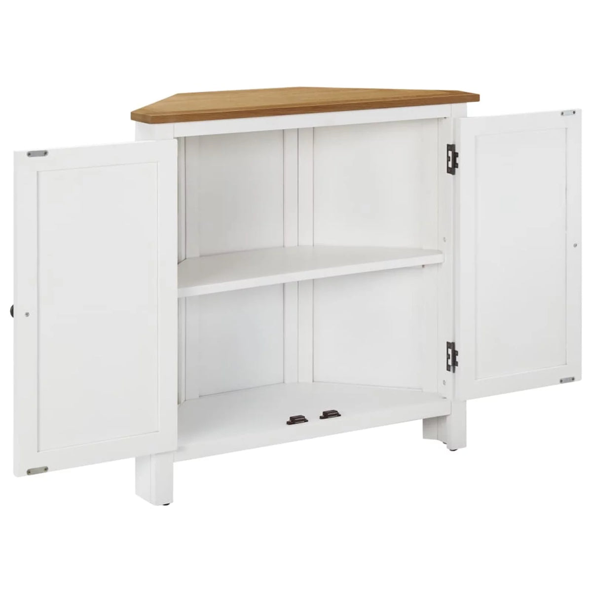 Solid Oak Wood Corner Cabinet C377696