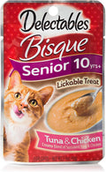 Senior Bisque Lickable Cat Treats Tuna Chicken 4 Pouches H659447