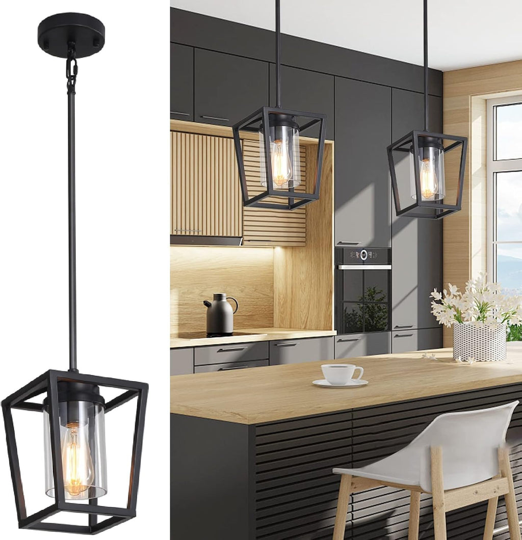 4-Light Pendant Lighting Adjustable Height Ceiling Light I313977
