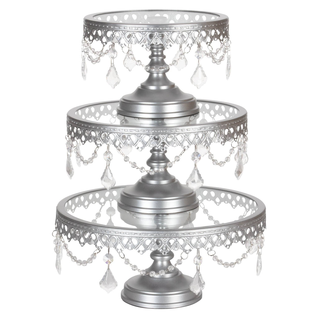 Glass Top Crystal Cake Stand Set M546301