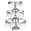 Glass Top Crystal Cake Stand Set M546301