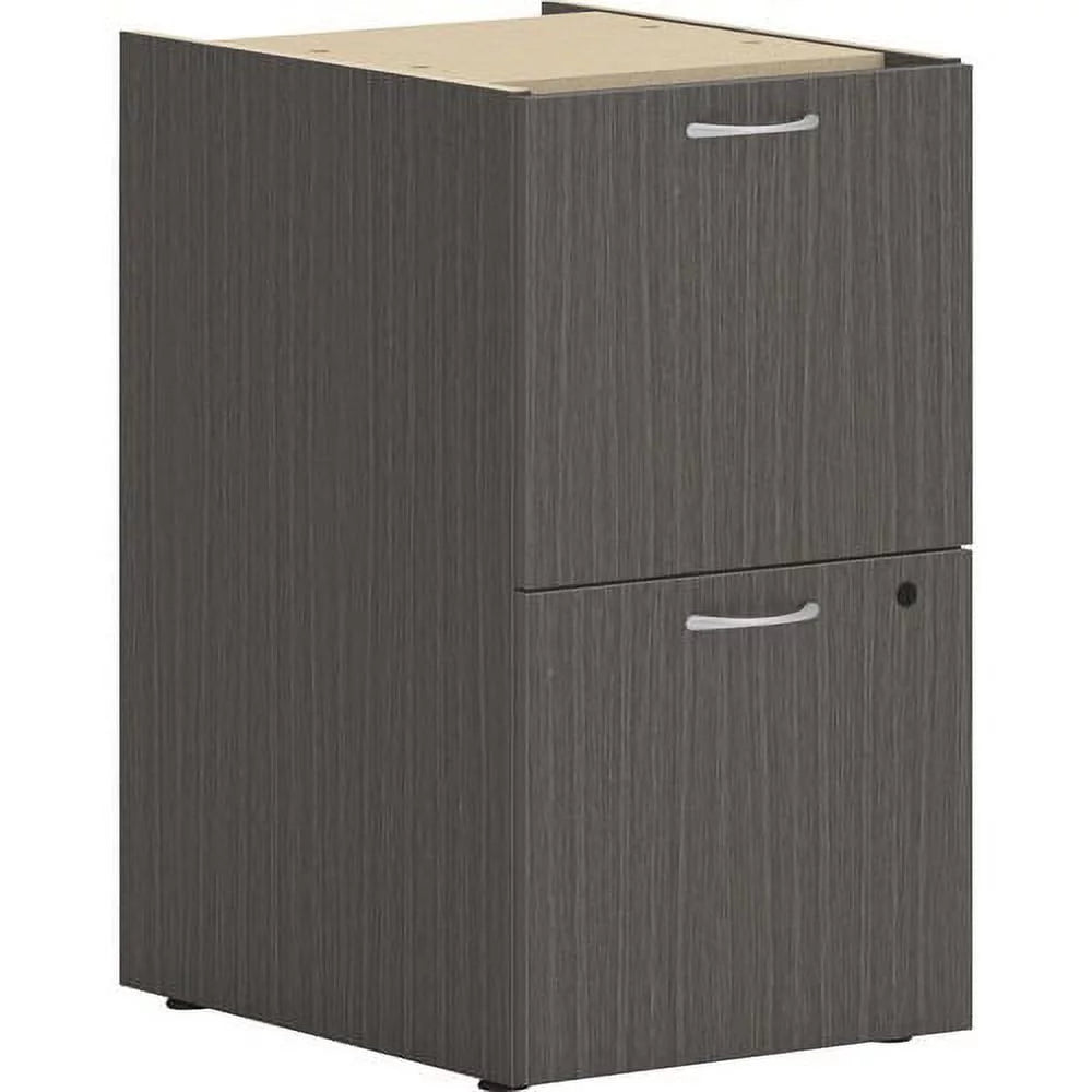 Slate Teak Laminate 2 File Drawer Pedestal U5652