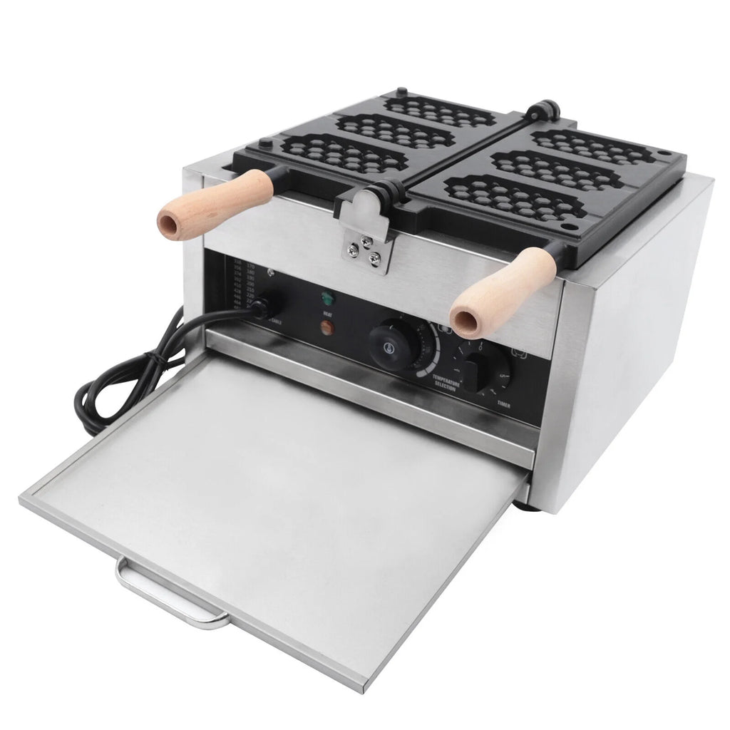 3 Slice Stainless Steel Non-stick Double Head Waffle Maker O598875