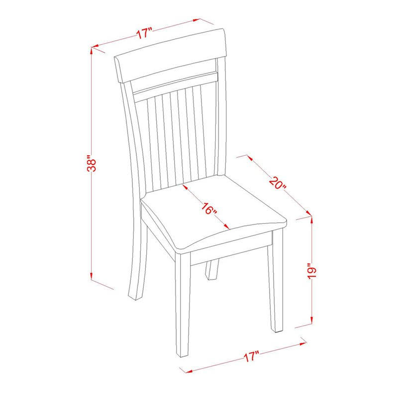 Set of 2 Dining Chairs with Linen Seat T156