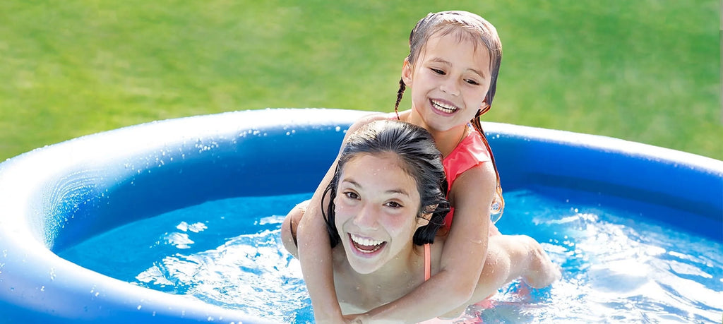 8 Foot Round Above Ground Swimming Pool with Filter Pump P4388