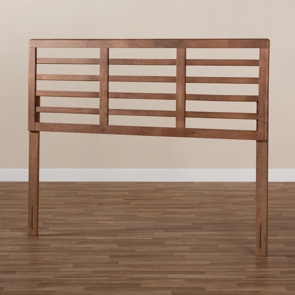 Walnut Wood Open Slat Headboard Queen D4152