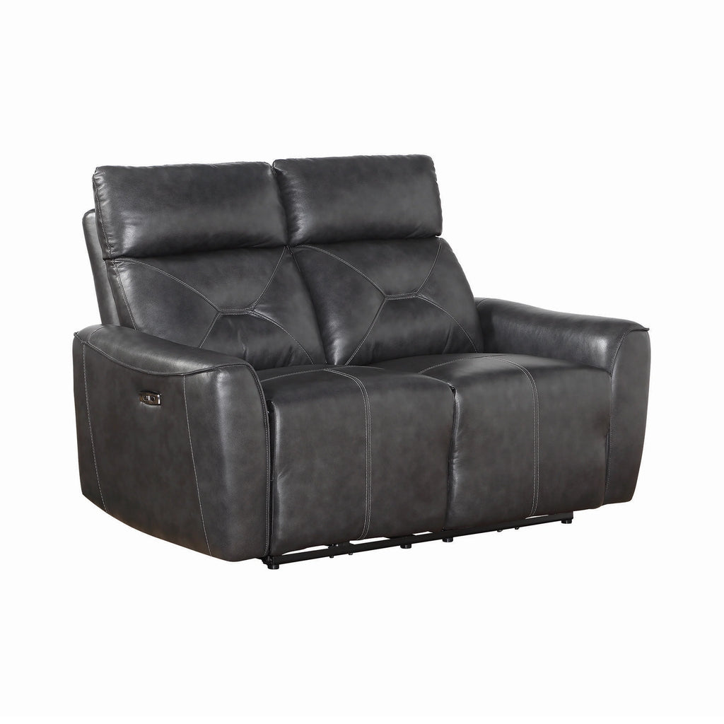 Charcoal Upholstered Loveseat Q9669