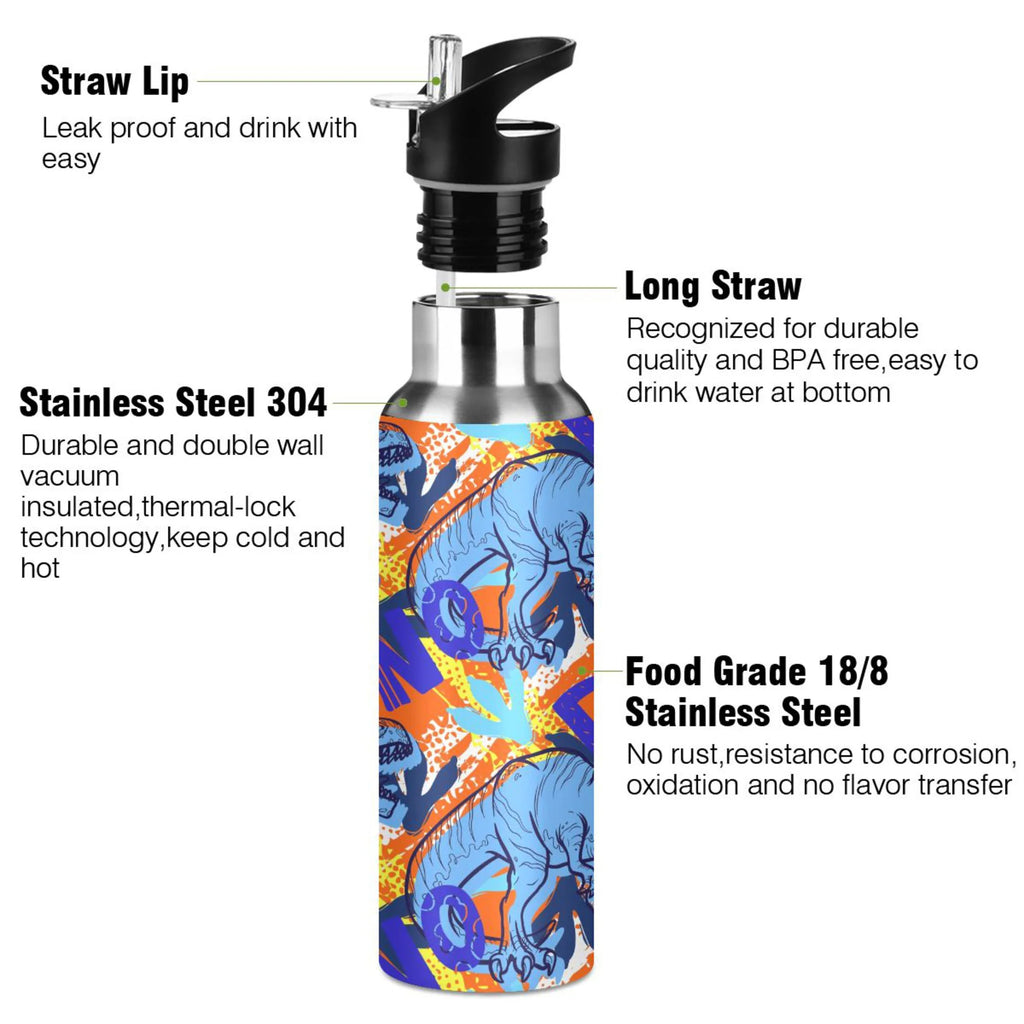 Stainless Steel Insulated Water Bottle with Straw Lid S11872