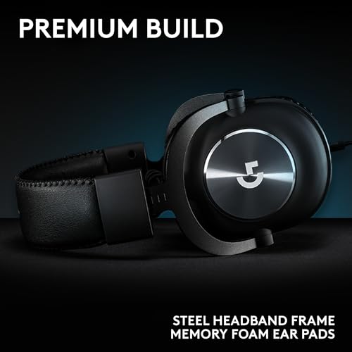 Black Wired Gaming Headset with Detachable Boom Mic D7607