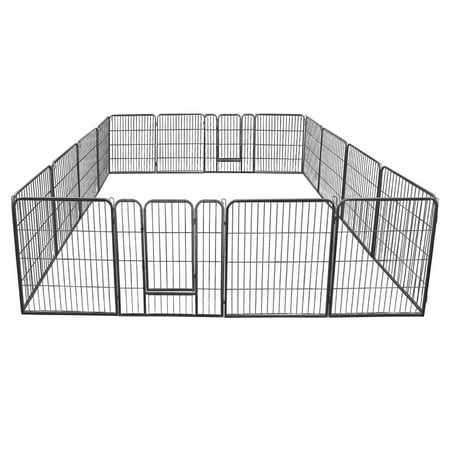 32 inch 16 Panel Foldable Metal Pet Playpen Y3519
