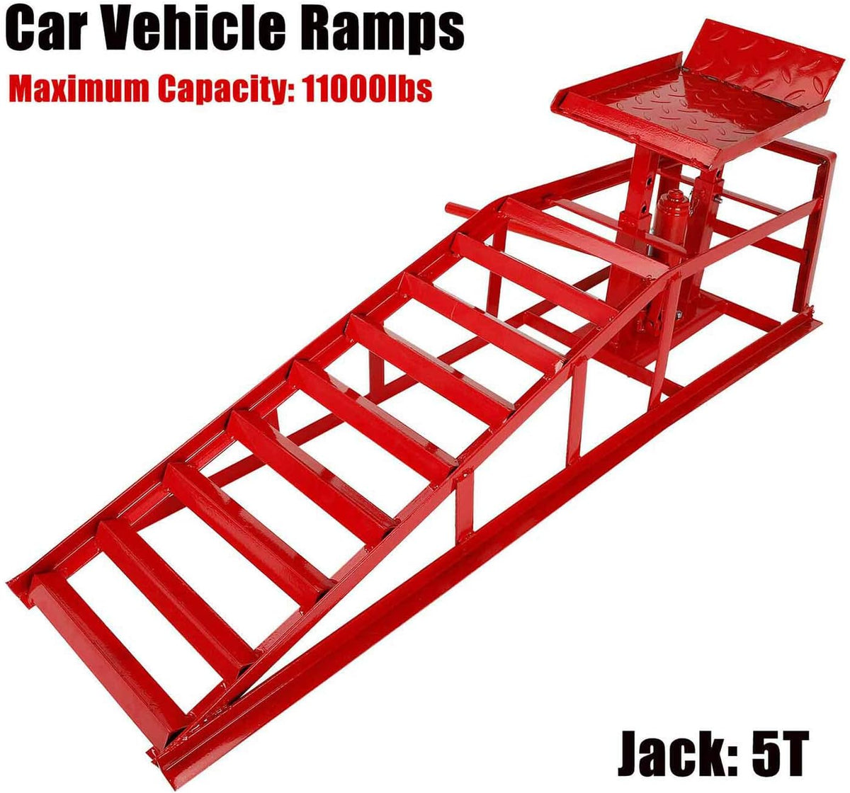 Red Hydraulic Car Lift Ramps R636