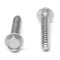 #4-20 x 1/2 Thread Rolling Screw Slotted Hex Washer Head Low Carbon Steel Zinc Plated/Wax Pk 10000 Y475