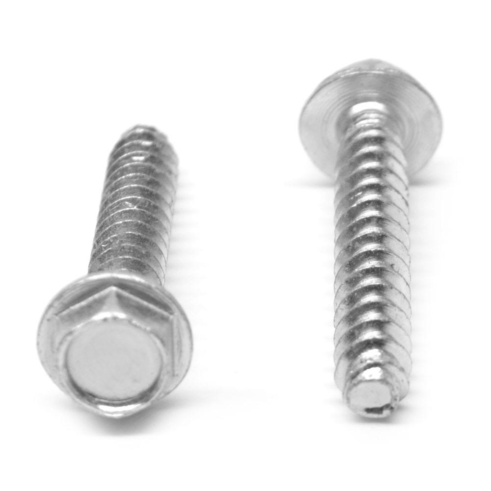 #4-20 x 1/2 Thread Rolling Screw Slotted Hex Washer Head Low Carbon Steel Zinc Plated/Wax Pk 10000 Y475