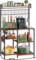 Industrial Bakers Rack with Power Outlet, 10 Hooks N868012