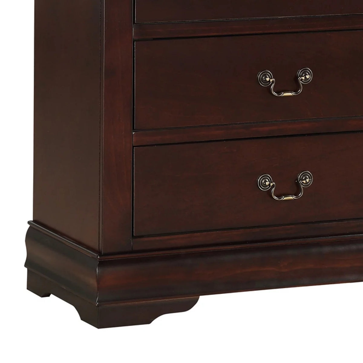 48 Inch Tall 5 Drawer Brown Wood Dresser X8849