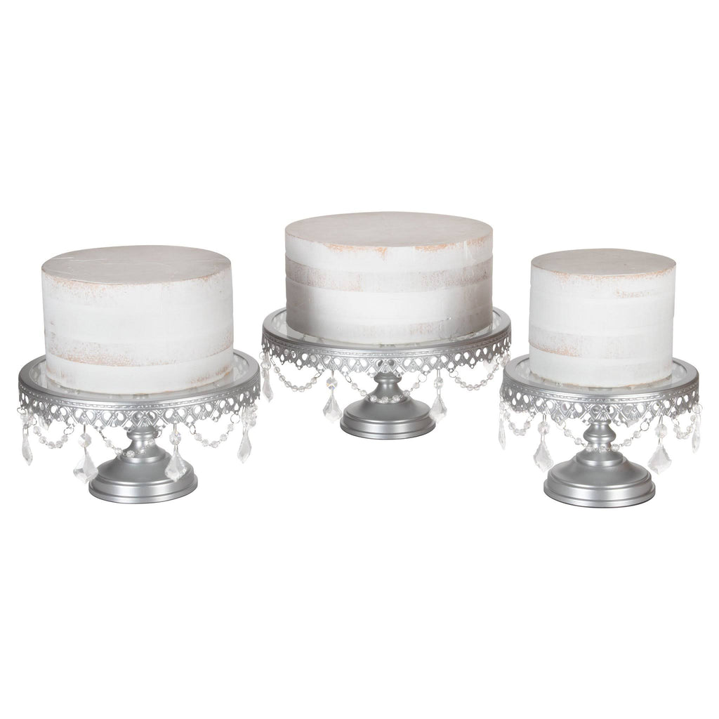 Glass Top Crystal Cake Stand Set M546301