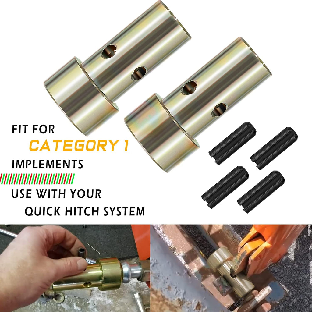 Pair of Cat 1 Quick Hitch Adapter Bushings Set for Category I 3-Point Tractors K28147