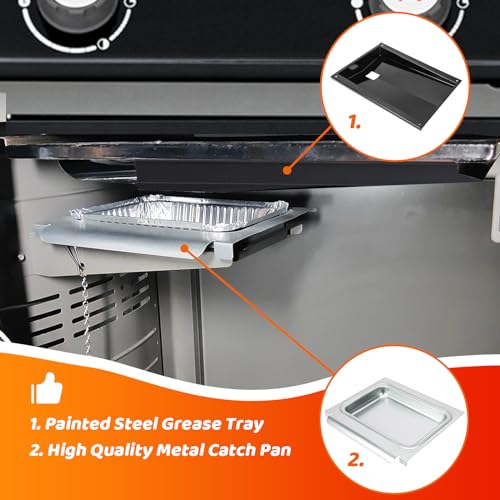 Grease Tray with Catch Pan and Foil Liner 10Pcs Aluminum Liner N57051