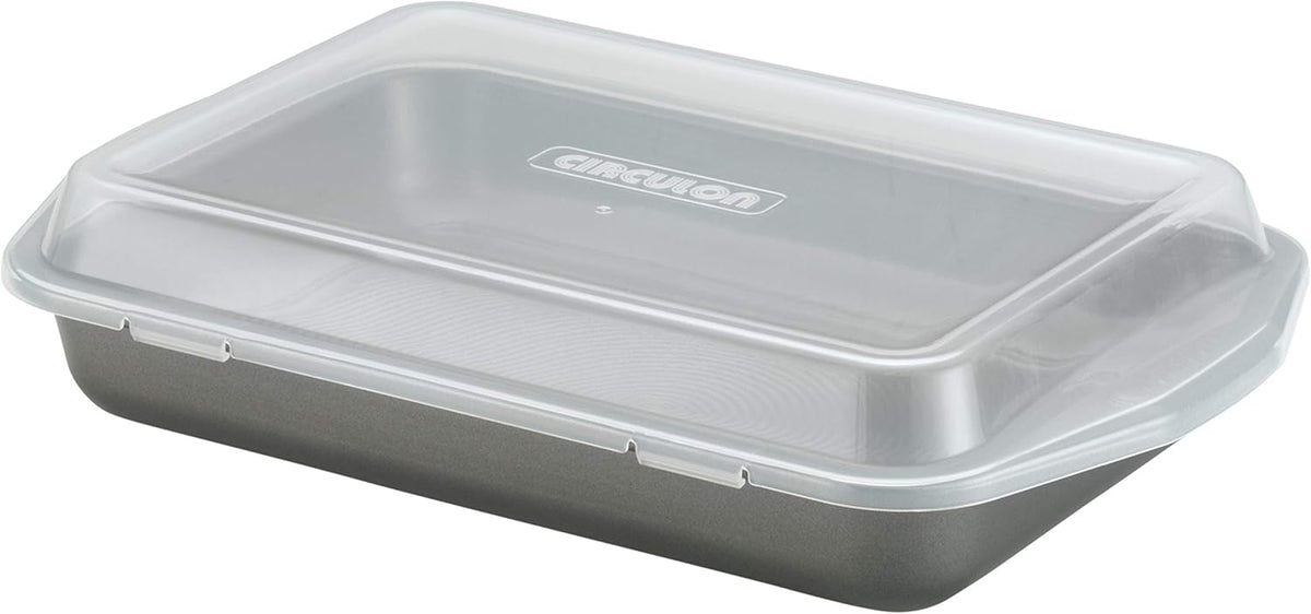Nonstick Baking Pan With Lid, Rectangle - 9 Inch x 13 Inch, Gray P8820