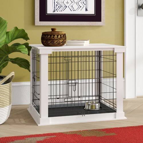 Small Grey Pet Crate End Table N210507