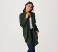 Dark Green Rib Long Sleeve Cardigan G769