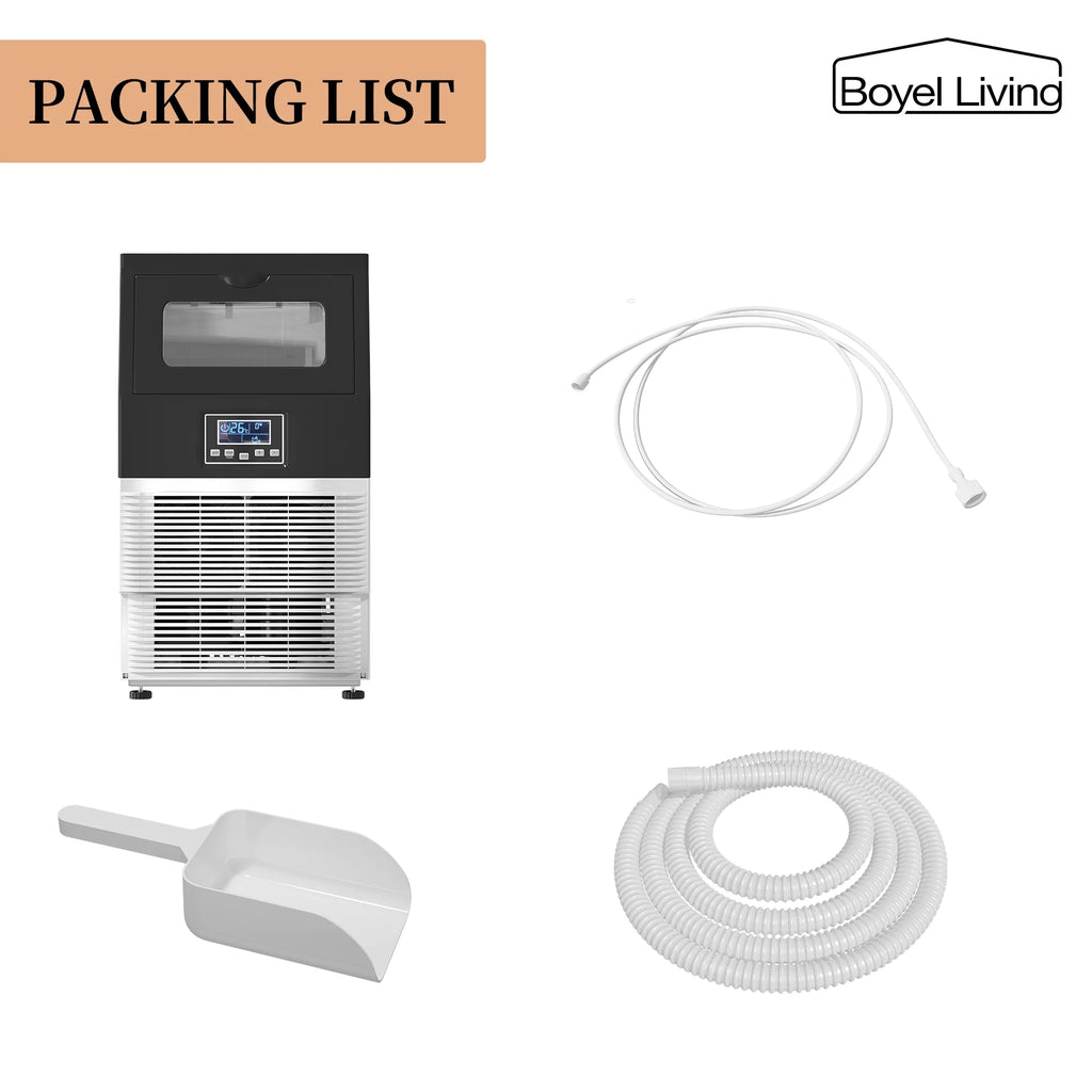 13.6-Inch Commercial Ice Maker 66lbs/24H 9lbs Ice Storage X918