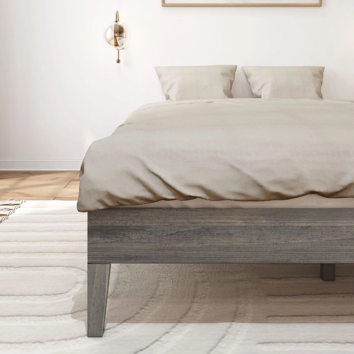 Queen Solid Wood Platform Bed Frame N40185