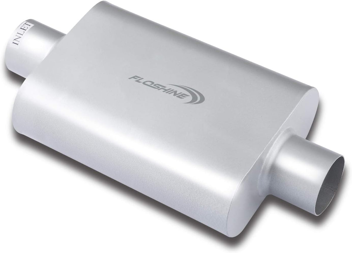 Dual Chamber 3 inch inlet/3 inch outlet Performance Automotive Muffler Exhaust Pack of 2 L864