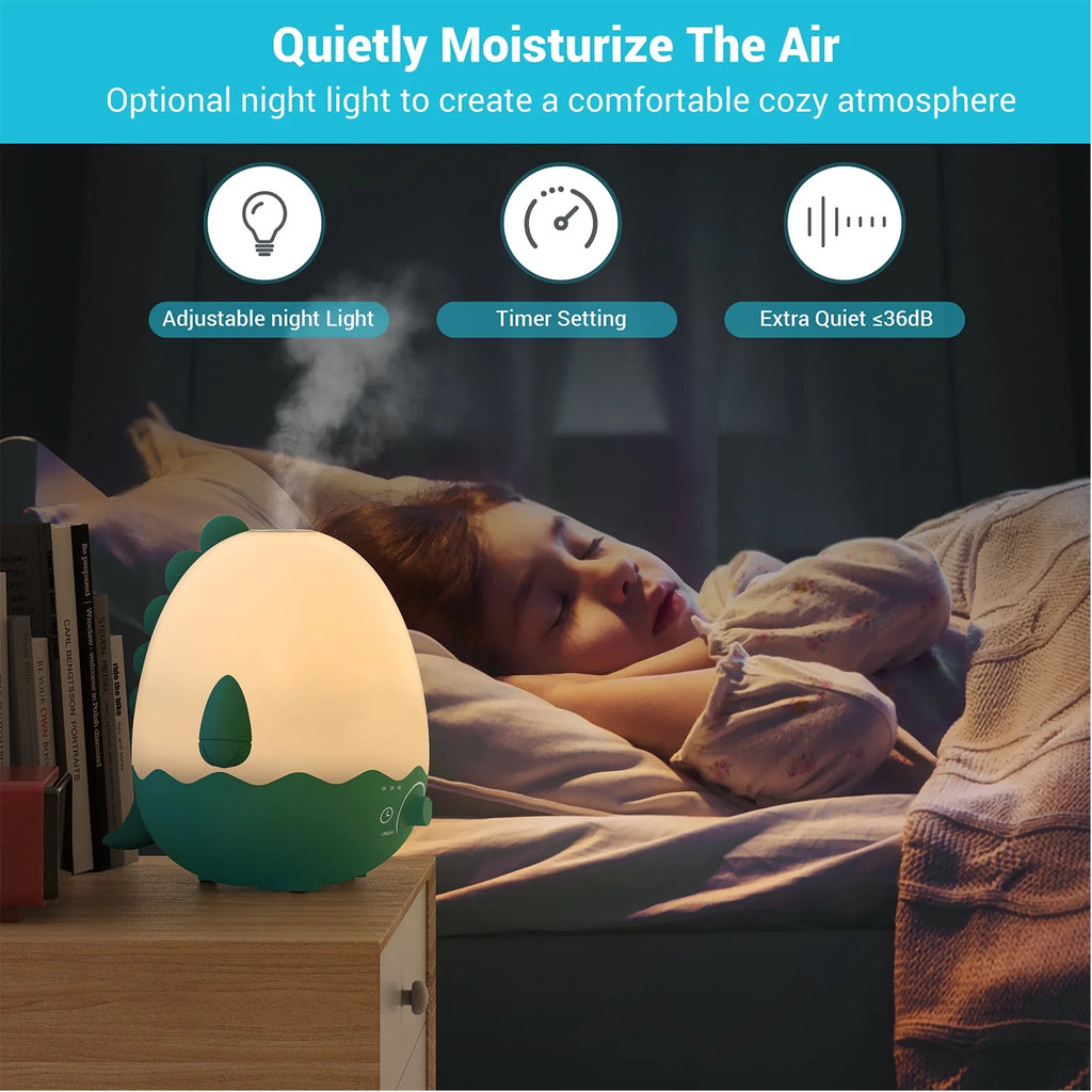 Cool Mist Humidifier with Diffuser, Night Light, Timer U4446